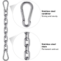 Miniatyrbilde 2 av 5: 2 Boksesekkerkjede og 4 Karabiner, Hengende Stol Kjede Sett i Rustfritt Stål, Hengekøye Stol Hardware
