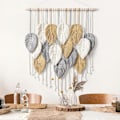 Miniatyrbild 5 av 5: Macrame väggbonad löv Boho väggdekor bohemisk handgjord vävd väggkonst dekoration