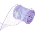 Pikkukuva 1 / 5: Kiiltävä Organza-nauha, Pastellinen Shiffon-nauha, Jouset, 4cm*10 jaardia/rulla (noin 9 metriä), Violetti, Lahjapakkausten Koristeluun