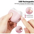 Miniatyrbild 5 av 5: Automatisk elektrisk nagelklippare med nagelskrapförvaring, USB-laddningsbar säker nagelklippare pink