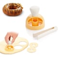 Miniatyrbillede 1 af 5: Kageform med dyppende tang, DIY Donut Cutter Biscuit Stamp Form Desserter Cutter Maker Form Køkken Bageværktøj