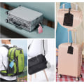 Miniatyrbillede 4 af 5: Bagagemærker 2/4 Pak, Rejse Sikre Bagagemærker, PU Marmor Bagagemærker, Kuffert ID Mærke Sæt, til at Forhindre Tab blue.pink.grey.black