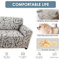 Miniatyrbillede 5 af 5: Polyester Sofaovertræk Sofaovertræk Elasticitet Stretch 3 Personers Sofabetræk Sofabeskytter 185-230cm, Model #SL
