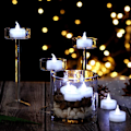 Miniatyrbillede 4 af 4: LED-fyrfadslys, 12 stk. Flammeløse stearinlys med batteridrift, til jul, bryllup, fødselsdag, Halloween-gaver, boligindretning i kølig hvid