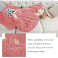 Miniatyrbilde 2 av 5: Hettegenser-teppe, Oversized Sherpa-hettegenser, Bærbar hettegenser-genser-teppe, Supermyk varm komfortabel teppe-hettegenser, One Size Fits All Adults Pink