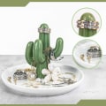 Miniatyrbilde 2 av 5: Kaktus Ringholder Ringfat Keramisk Smykke Keramisk Organizer Oppbevaringsplate Dekorative Brett