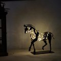 Miniatyrbilde 4 av 5: Metallhestestatue, Adonis 3D håndlaget åpent hesteornament, moderne hestehåndverkstatue