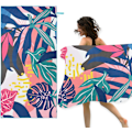 Miniatyrbillede 1 af 5: Strandhåndklæder til voksne, dobbeltsidet mikrofiber strandhåndklæde, Turtleback Leaf Tropical Hawaiian letvægtshåndklæde