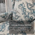 Miniatyrbild 3 av 5: Wingback fåtölj överdrag set om 2 sofföverdrag stretch fåtölj överdrag elastiskt fåtölj överdrag skydd för stol beige