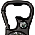 Miniatyrbillede 5 af 5: Sort Clip-On Karabinhage FOB-ur med kompas og flaskeåbner, lommeur til læger, sygeplejersker, paramedicinere og kokke