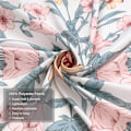 Pikkukuva 5 / 5: Mandala Kukka-aiheinen Verho, Piirretty Kukka Kasvi Boho Seinävaate, Boheemi Hippi Verhot