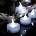 Miniatyrbillede 1 af 4: LED-fyrfadslys, 12 stk. Flammeløse stearinlys med batteridrift, til jul, bryllup, fødselsdag, Halloween-gaver, boligindretning i kølig hvid