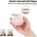 Miniatyrbild 2 av 5: Automatisk elektrisk nagelklippare med nagelskrapförvaring, USB-laddningsbar säker nagelklippare pink