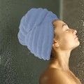 Miniatyrbillede 4 af 5: Mikrofiber Hårhåndklæder Hår Turban Håndklæder med Knapper Super Absorberende Hårtørrende Håndklæde Anti-frizz Twist Turban Tørre Hårhætter til Badeværelse (2 stk. E)