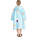 Miniatyrbillede 3 af 5: Oversized hættetrøje bærbart tæppe sweatshirt til mænd og kvinder, behageligt Sherpa-for super blødt plys varmt tæppe hættetrøje, hjemmehættetrøje gaver Sushi Blue