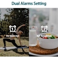 Miniatyrbillede 5 af 5: Projektionsvækkeur LED-skærm 4 justerbar lysstyrke Digitalt radiovækkeur med USB-telefonoplader Vækkeur med 2 alarm snooze-funktion Grøn green