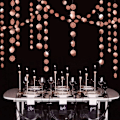 Miniatyrbillede 4 af 5: Glitter Rose Gold Circle Dots Garland Festdekorationer Papir Polka Dots Hængende Streamer String Banner Baggrund