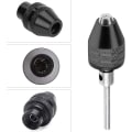 Miniatyrbilde 3 av 5: Multifunksjonell nøkkelfri chuck for 4 deler, mininøkkelfri drillchuck, universaladapter, nøkkelfri multichuck for elektrisk slipeverktøy 0,4-3,2 mm