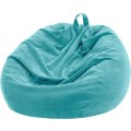 Miniatyrbillede 1 af 4: Bønneposebetræk (uden fyld) til børn og voksne, bønneposeopbevaring vaskbart blødt premium fløjl legetøj bønneposebetræk Lake blue 80*90CM