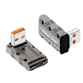 Miniatyrbild 3 av 5: 90 graders USB till USB C-adapter Typ C Hona till USB Hane-omvandlare USB-laddningsadapter 10 Gbps 120 W för bärbar dator, telefon, framåtböjd