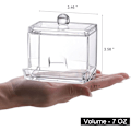 Miniatyrbillede 2 af 5: 7 OZ Bomuldspudeholder, Bomuldspindkugledispenser, Badeværelsesbeholdere Klar Apotekerkrukke til Opbevaring 2 Stk