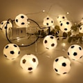 Miniatyrbillede 3 af 5: Fodboldlyskæde, indendørs fodbold udendørs fe-lys