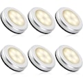 Miniatyrbillede 1 af 5: Indendørs bevægelsessensor natlys, LED bevægelsessensor batteridrevet lampe til trapper, LED-belysning  Auto ON / OFF 3M klæbemiddel Warm light 6pc