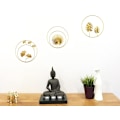 Miniatyrbild 5 av 5: Metallblad Ornament, 3 st järnväggskulpturer, Järnväggskulpturer, 3D Ginkgo Bladskulpturer, Gyllene Ginkgo Blad, Palm Blad, Monstera Blad (Guld)