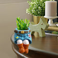 Miniatyrbillede 2 af 5: Søde potter til indendørs planter, søde blomsterpotter, unik denimpotte til indendørs planter, dekorative bordpynt, håndværk, plantepotter til balkon, have