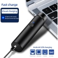Miniatyrbilde 5 av 5: Mini elektrisk barbermaskin, bærbar elektrisk roterende barbermaskin for menn, trådløs USB-oppladbar elektrisk barbermaskin for menn