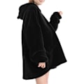 Miniatyrbilde 4 av 5: Oversized hettegenser teppe for barn myk varm koselig bærbar teppe genser fleece sherpa teppe med lommer Panda