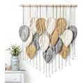 Miniatyrbild 1 av 5: Macrame väggbonad löv Boho väggdekor bohemisk handgjord vävd väggkonst dekoration