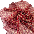 Miniatyrbillede 5 af 5: Chiffon Georgette tørklæde til damer i ensfarvede farver Tørklæder & Sjaler red wine
