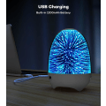Miniatyrbillede 5 af 5: Bluetooth-højttaler natlys, 3D Galaxy-sengelampe med berøringskontrol, dæmpbar RGB 7-farvet variabel LED bærbar trådløs opladning soveværelse bordlampe