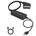 Scart till HDMI-omvandlare Ljudomvandlare Videokabelboxadapter Stöder 1080P HD-omvandlingsadapter