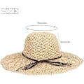 Miniatyrbillede 3 af 5: Foldbar sommerhat i strå til kvinder - Boho-strandhat til damer