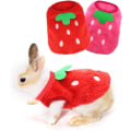 Miniatyrbillede 1 af 5: Marsvine Tøj 2 Pakker - Lille Dyr Kanin Varm Vest Hyggelig T-Shirt til Marsvin Fret Kanin Killing Chihuahua