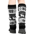 Pikkukuva 3 / 4: Lumikukka neulotut sukat Boot Cuffs sukat neulotut jalkalämmittimet Talvi jalkalämmittimet Boot Cuffs sukat naisille ja tytöille black
