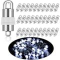 Pikkukuva 1 / 4: 30 kpl LED-ilmapallovalot Mini paperilyhtyvalot Lamput Paristokäyttöiset Vedenpitävät Halloween-juhliin DIY-koristeluun (Viileä valo)