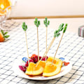 Miniatyrbilde 3 av 4: 100 stk matpinner engangsbruk bambus ingen skade form salatpinner for bankett