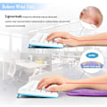 Miniatyrbillede 3 af 5: 2 stk. bærbare computer albue håndledsstøtte, premium memory bomuld skrivebord tastatur armlæn støtte måtte (7,9 x 11,8 tommer)