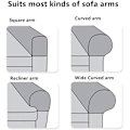 Miniatyrbilde 3 av 5: 4 stk Armlenestoltrekk Vanntett Armlenstoltrekk Stretch Polyester Sofa Armlenestoltrekk Spandex Sofa Slipcover for Stue Recliner Sofa (Sand)