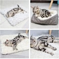 Miniatyrbild 2 av 5: Kattbädd, husdjursbädd, mjuk och tvättbar kattbädd white velvet