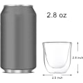 Miniatyrbilde 2 av 5: 4 Pakke 80ML Espressokopper, Dobbeltvegget Termoisolert Espressokopper, Glass Kaffe Kopper