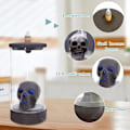 Miniatyrbillede 3 af 5: Keramisk røgelse kegle brænder røgelse holder kranium med LED