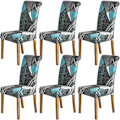 Miniatyrbild 1 av 5: Stolsöverdrag Set om 6 Stretch Moderna Stolsöverdrag för Matrum Köks Bröllop Fest Tvättsbart Stolskydd (6 st)