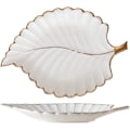 Miniatyrbillede 1 af 4: Dekorativ Bakke Blade Nøglebakke Hvid Smykkebakke Dekorativ Keramisk Skål til Nøgler Smykker Porcelæn Dekorativ Bakke Gaveplade White