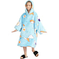 Miniatyrbillede 4 af 5: Oversized hættetrøje bærbart tæppe sweatshirt til mænd og kvinder, behageligt Sherpa-for super blødt plys varmt tæppe hættetrøje, hjemmehættetrøje gaver Sushi Blue