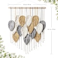 Miniatyrbild 3 av 5: Macrame väggbonad löv Boho väggdekor bohemisk handgjord vävd väggkonst dekoration