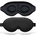 Miniatyrbild 1 av 5: 3D Mjuk och Bekväm Sovmask, Ultra-Fit Sovmask för Sidosovare, Ögonmask, Resa, Sömnlöshet (Svart)